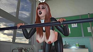 Gain Trials 06: лакт рыжая студентка с большими титьками кончает от хардкора