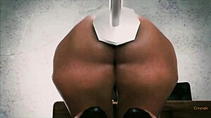 Kancelářská pracovnice dostává šukanou sex strojem dildo