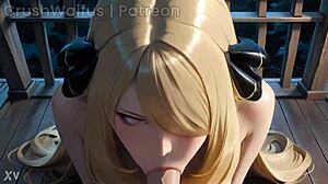 Cynthia Restregando su Coño Salvaje Sin Parar en Hentai 3D