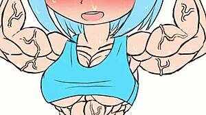 Fubuki肌肉增长与灵活宝贝穿着性感短裤和漂亮服装