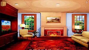 Ω ναι, γαμάω αυτή την ορνιά MILF με τεράστιο πούτσο σε anime πορνό παιχνίδι!