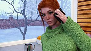 فتاة جامعية حمراء الشعر جميلة مثيرة في بينغ أ ديك 247