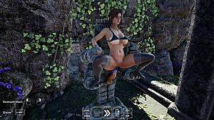 巨大像チンポがララ・クロフトの処女穴を3Dアニメヘンタイゲームでファック、アナル、フェラ、中出し、ギャングバン