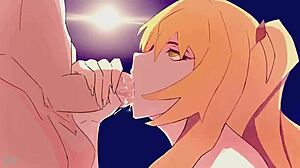 Фишъл смуче големи курове в тази хентай анимация 😈