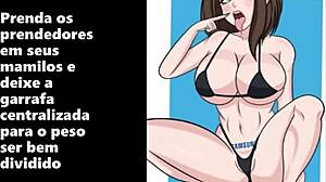 Sam Samsung Femdom BDSM JOI com brincadeiras no cu e bondage