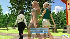 我帮裸体辣妹Stacy和Belle