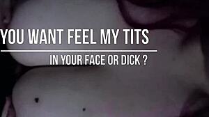 Forró milf játszik a hatalmas cicikkel, miközben hentait néz