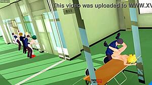 绿谷、爆豪、轰和上鸣在UA群交中被同学干