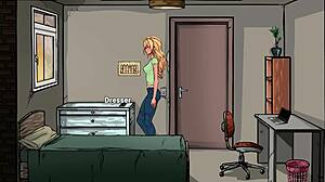 Un étranger dans le bus caresse sa chatte à travers la culotte