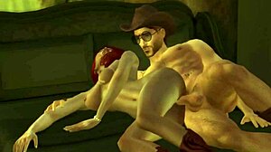 Hunky Sims cowboy naida tyttöystävää koko yön pillulla ja suihinpanolla