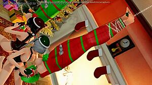 Digantung di cerobong hati-hati yuri bondage sex tema natal 3d mmd