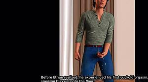 Mož se vzburja ob gledanju, kako žena jebe velik črn kurac!