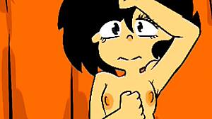 ENF Parodie-Animation nackter Orgasmus haut hart rein