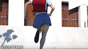 מורה חמה מזיינת תלמידים אופייניים בהנטאי קשה