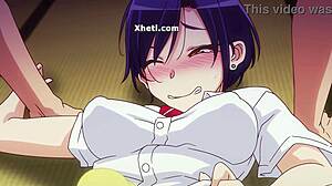 Anime Hentai Hammer: Creampie Doggy Cum-Spritzer auf heißen Titten!