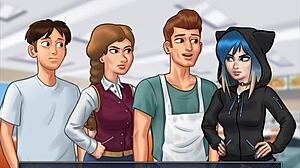 Stell dir vor, wie Sissys fetter Arsch die Stiefmutter in Summertime Sagas uncensiertem Hentai Gameplay Part 04 anmacht?