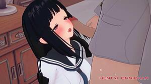 Desperate Young Alumna Fucks Old Professor Hard in 3D Hentai Classroom