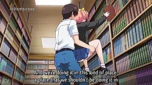 Hentai fuck in library