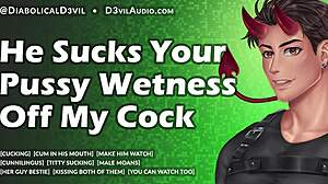 her guy bestie visits after i fuck her and he watches