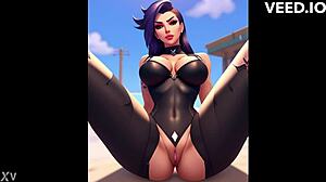 Overwatch вдъхновени мацки показват секси движения в диви сцени