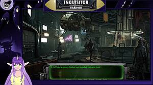 Warhammer 40k Inquisitor Trainer part 23 with big-boobed babes in doggy style