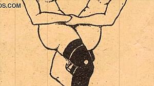 Vintage erotiska alfabetsteckningar fängslar tittare