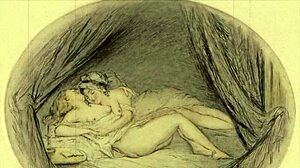 Vintage Erotické Abecedné Kresby Zaujímajú Divákov