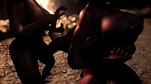 Andrea the Amazon Towers Over All in Wild 3D Hentai Action