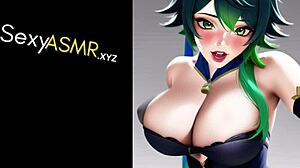 Cosplay anime bitch moaning and sucking