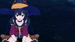 Megumin's magical cock play in KonoSuba