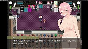Magical girl with big breast in some hot scenes in a cartoon-style video