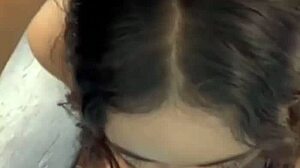 Catching My Girlfriend in the Classroom for a Wild Big Cock Blowjob.