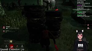 Lewdneko's DBD gameplay and spanking