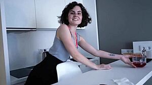 Cleaning lady gets naughty on job