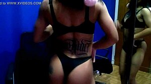 I am Anjinha, sensualizing in front of the mirror while touching myself