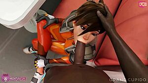 Overwatch Tracer SFM 1 Shows Intense Assfucking and Blowjob Action