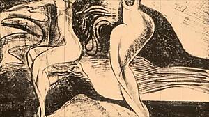 ヴィンテージエロアニメの生々しい官能とスタイルを展示した絵