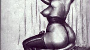 Vintage retro anime risbe