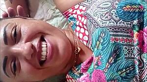 Cum in mouth, cartoon porn with a Latina beauty