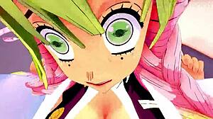 Mitsuri Kanroji in hot POV action with an anime slut