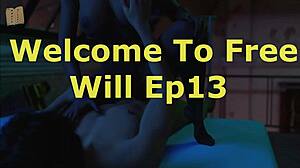 Intriguing outfits and big tits in Welcome to Free Will 13.
