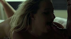 A blonde from France has sex at a swinger party at a luxurious mansion