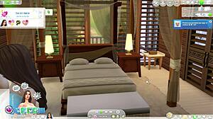 sims 4 animation shows crossdressing guy banging hot neighbor on bed