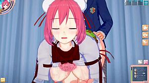 3D anime of big tits bouncing and being fondled