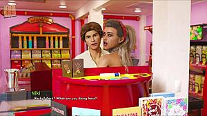 Big-boobed anime star in free porn game called Free Will 45