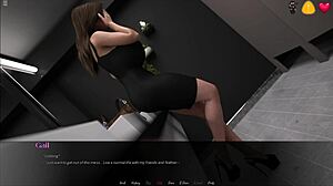 The office porn game continues with a visual novel style