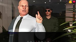 The office porn game continues with a visual novel style