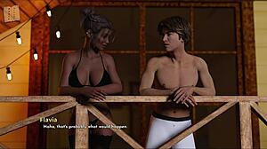 Duże cycki podskakują w grze Free Will 3D