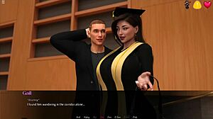 The office porn game continues with a visual novel style