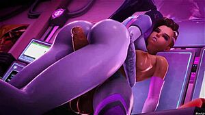 Animated Overwatch heroes in action